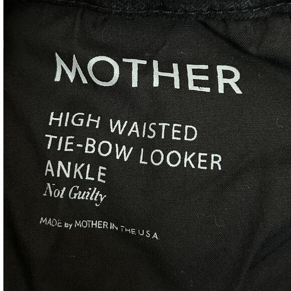 MOTHER Looker Black Jeans With Ankle Bows Size 27 4 Not Guilty Feminine - Picture 9 of 12